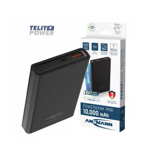 Powerbank 10000mAh PB222PD crni - ANSMANN Cene