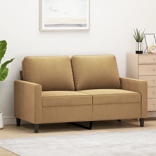 vidaXL Kavč dvosed rjav 120 cm žamet Cene