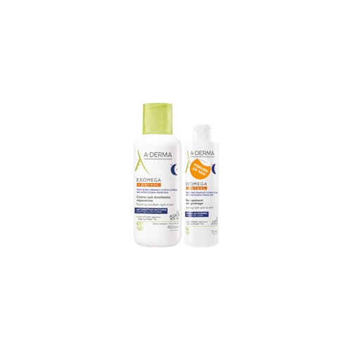 A-derma PROMO Exomega Control No&amp;Auml;na krema protiv grebanja + GRATIS Umiruju&amp;Auml;a kupka Slike