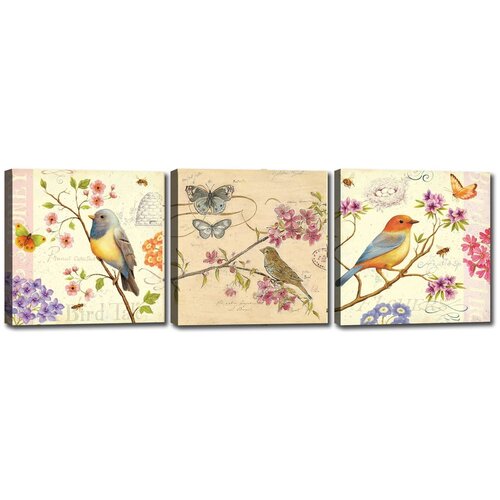 Tablo Center Komplet 3 slik Birds Cene