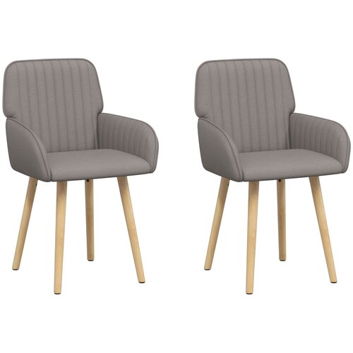 vidaXL Jedilni stoli 2 pcs Blago Taupe 56,5 x 50 x 87,5 cm, (5000296632) Cene
