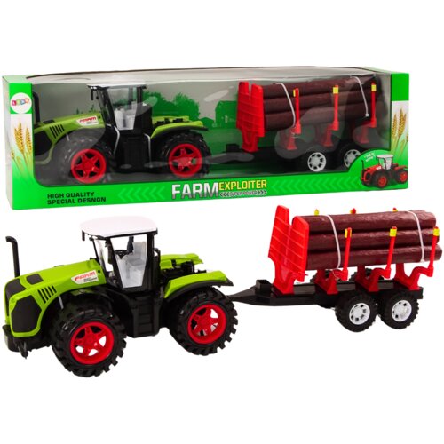 Farm Tractor With Wood Trailer 9 Bali Trees Green Drive Cene