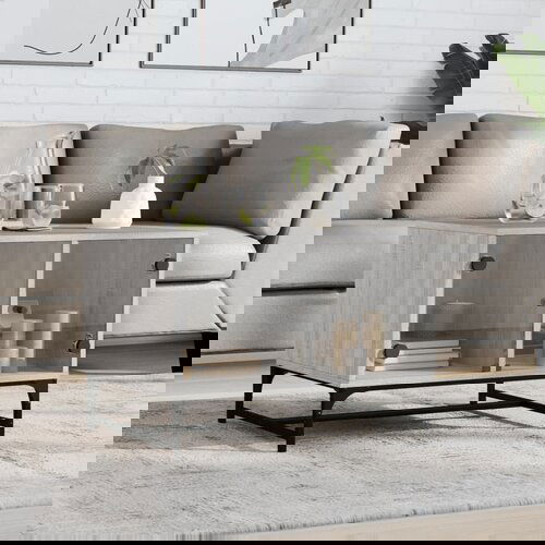 VidaXL Stolić za kavu sa staklenim vratima boja hrasta 68 5x50x50 cm Slike