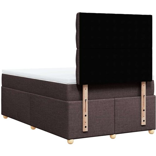 vidaXL krevet box spring s madracem tamnosmeđi 120 x 190 cm od tkanine Cijene