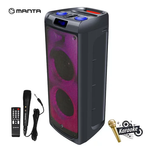 Manta SPK5350 Flame, Karaoke, vgrajena baterija, Bluetoth / USB / MP3 / RADIO FM, Disco LED lučke, TWS, Super Bass, Power bank, 10.000W P.M.P.O