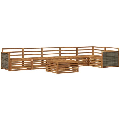 vidaXL Zunanja garnitura za sedenje 7 pcs Naravna Masiven les akacije, (5000270260) Cene