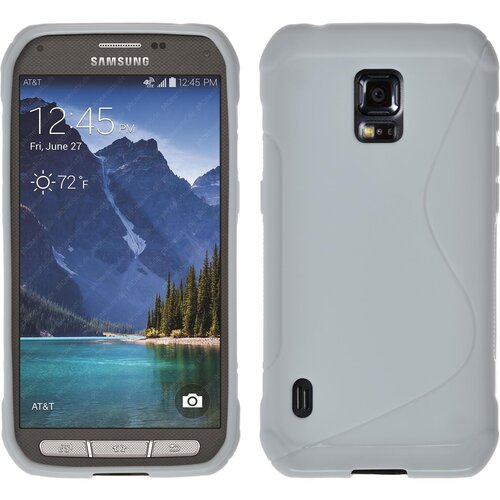  Gumijasti / gel etui S-Line za Samsung Galaxy S5 Active G870 - beli Slike