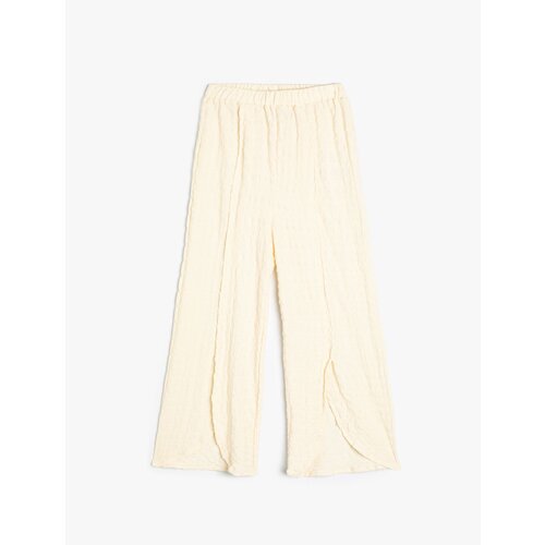 Koton Palazzo Trousers with Slit Detail and Elastic Waist Slike