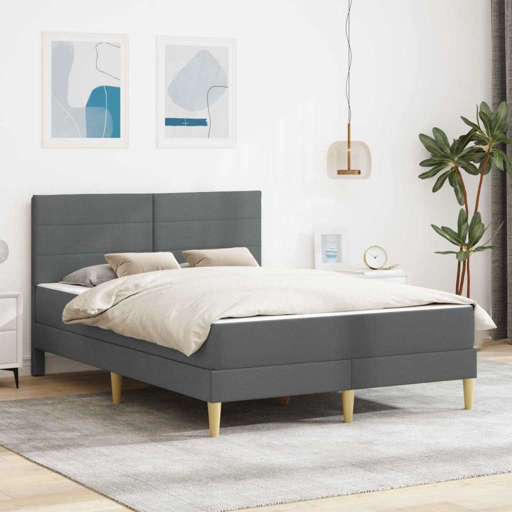  Okvir za krevet Tamno siva 140 x 200 cm Poliester Cene
