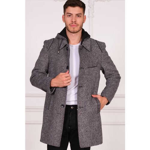 Dewberry PLT8335 MEN&amp;#039;S COAT-DIAGONAL GREY Slike