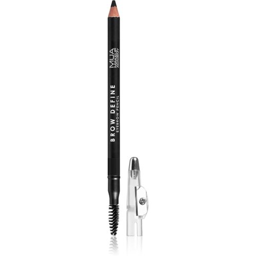 MUA Makeup Academy Brow Define dolgoobstojni svinčnik za obrvi s krtačko odtenek Black 1.2 g Cene