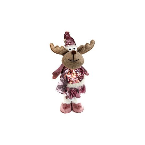 Cupid, novogodišnja dekoracija, irvas, roze, 45cm ( 750259 ) Slike