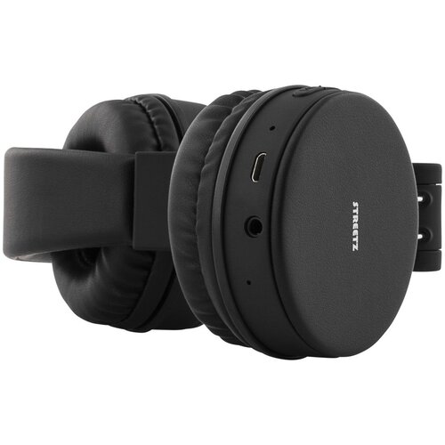 Streetz Slu&amp;scaron;alice BT200 Naglavne Sklopive Bluetooth, 3.5 mm utor, ČRNE Slike