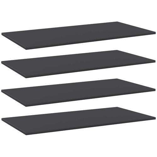 Police za knjige 4 kom sive 100 x 50 x 1,5 cm od iverice Slike