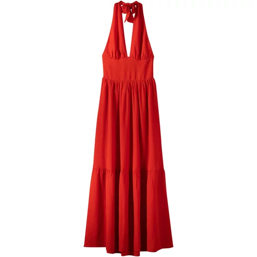 Bershka Poletna obleka rdeča