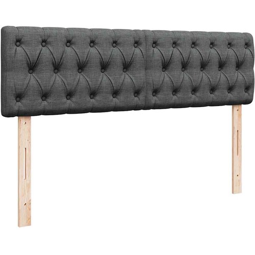  Otomanski krevet s madracem tamnosivi 140x200 cm tkanine Slike