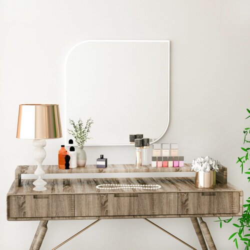 HANAH HOME kappa - white white decorative chipboard mirror Slike