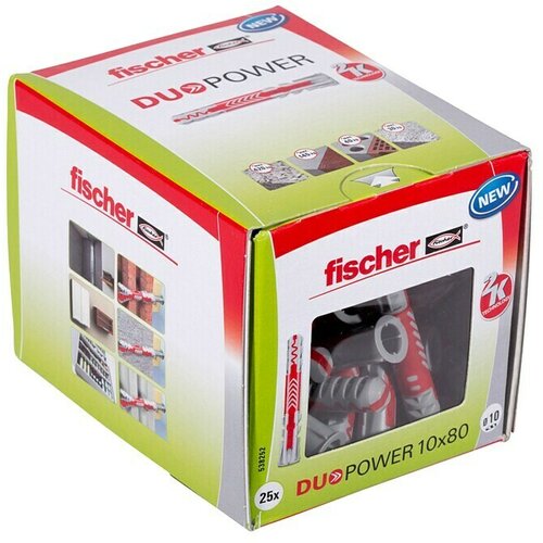 Fischer Duopower Asortiman tipli LD (Promjer tiple: 10 mm, Duljina tiple: 80 mm, 1 Kom., Prikladno za: Svi građevni materijali) Slike