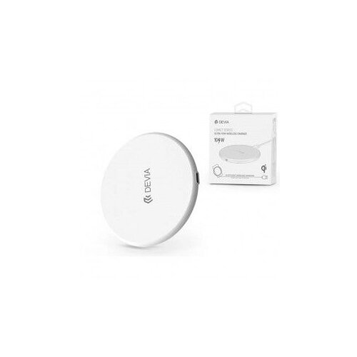 DEVIA wireless comet series ultra thin charger 10W bela Slike