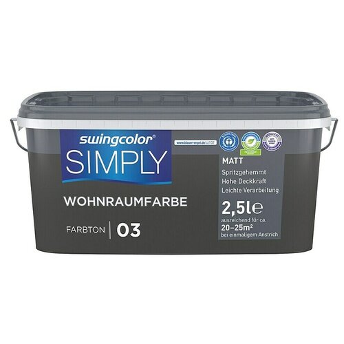 SWINGCOLOR Boja za zid Simply (Antracit - br. 3, Mat, 2,5 l) Cijene