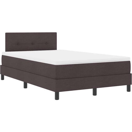  Boxspring krevet s madracem Tamno smeđa 120 x 200 cm tkanina Slike