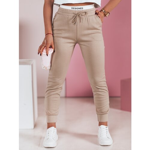 DStreet Spodnie dresowe damskie slim fit SPORTIVO beżowe Cijene