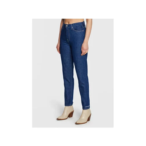 Calvin Klein Jeans Jeans hlače J20J220197 Mornarsko modra Mom Fit