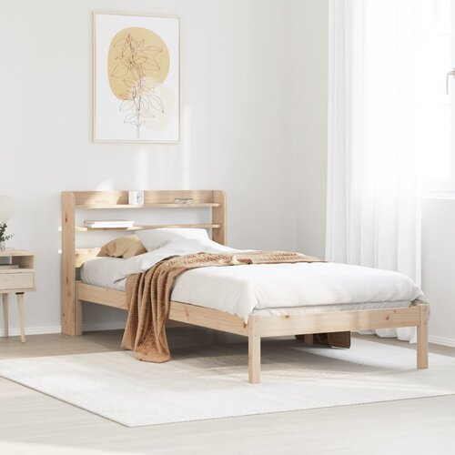 vidaXL Posteljni okvir brez vzmetnice 100x200 cm trdna borovina Cene