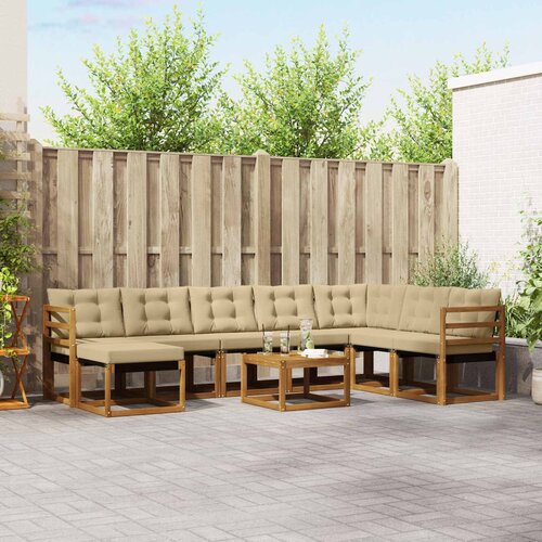 Set vanjskih sofa 9 kom. Prirodna i bež Cijene