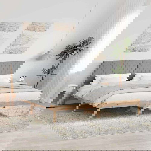  Konstrukcija postelje Rjava 180 x 200 cm Masivno borovo les, (5000084240) Slike