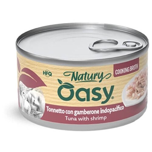 Oasy Cat Natury Adult fileji v juhi, konzerva - tuna in kozice - 85 g 85 g Cene
