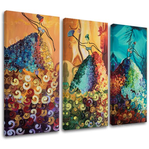  Autorska reprodukcija na platnu PLESAČI 120k85 cm Cene