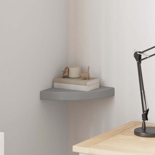  Plutajuća kutna polica siva 25 x 25 x 3,8 cm MDF Cijene