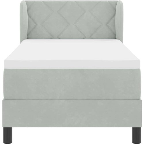 VidaXL Boxspring - Krevet s oprugama i madracem tamno sivi 80x200 cm bar&amp;scaron;un Slike