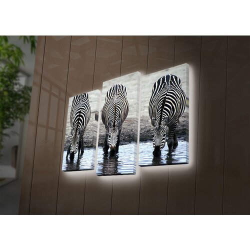 Wallity Set slika sa LED osvetljenjem 3PATDACT-32, 3 Dela Cene