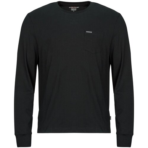 Guess Majice z dolgimi rokavi LS CN REG PKT TEE Črna Cene