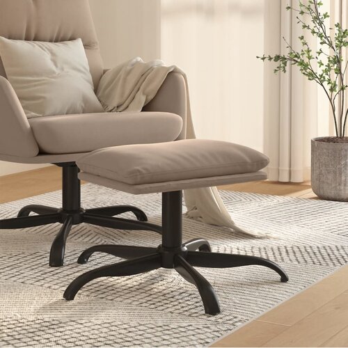 vidaXL stolček za noge svetlo siv 60x60x39 cm tkanina iz mikrovlaken Cene