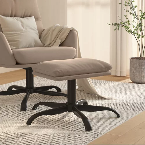 vidaXL stolček za noge svetlo siv 60x60x39 cm tkanina iz mikrovlaken