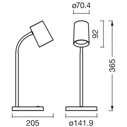 Osram Stona lampa DESK LINE 1xGU10/9W/230V crna Slike