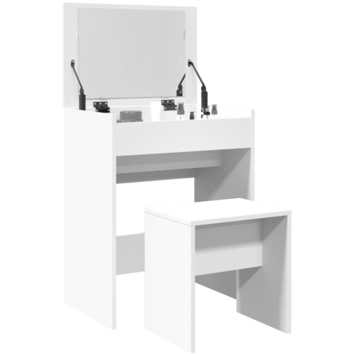 vidaXL Toaletna mizica in stolček bela 60x40x113,5 cm Cene