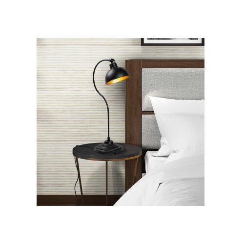 Opviq Stona lampa E27 Grlo, Crno-zlatna Slike