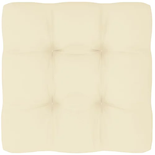 vidaXL jastuk za sofu od paleta krem 80 x 80 x 10 cm