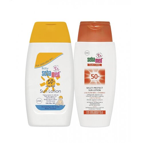 Seba Med SUN SET LOSION SPF 50+ 150ML + SUN DEČIJI LOSION SPF50+ 200ML Slike