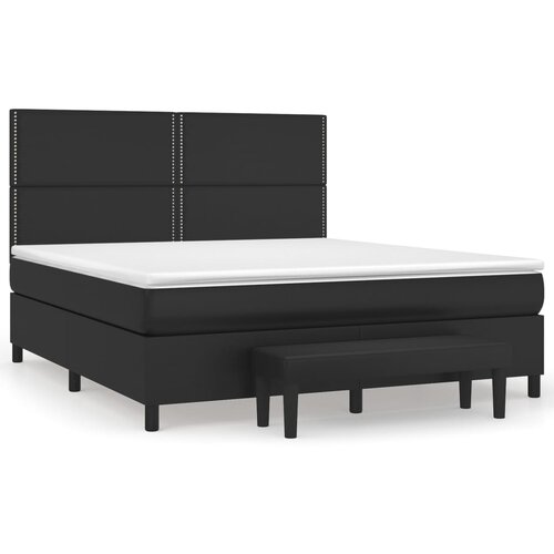 vidaXL Krevet s oprugama i madracem crni 160 x 200 cm od umjetne kože Cijene