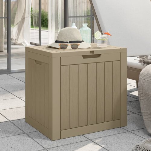VidaXL Vrtna kutija za pohranu svjetlosmeđa 55 5x43x53 cm polipropilen Slike