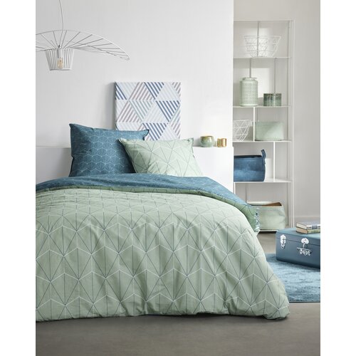 STIL posteljina vera geo plavo/zelena 200x200 cm Cijene