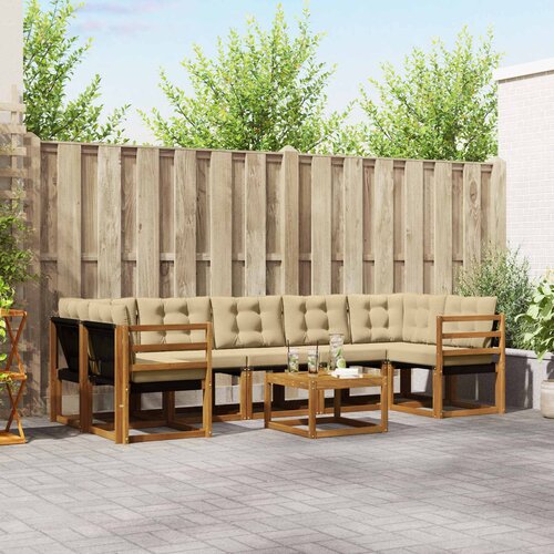  Set vanjskih sofa 8 kom. Prirodna i bež Cene
