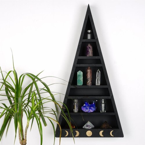 Woody Fashion Cry002-S black wall shelf Cene