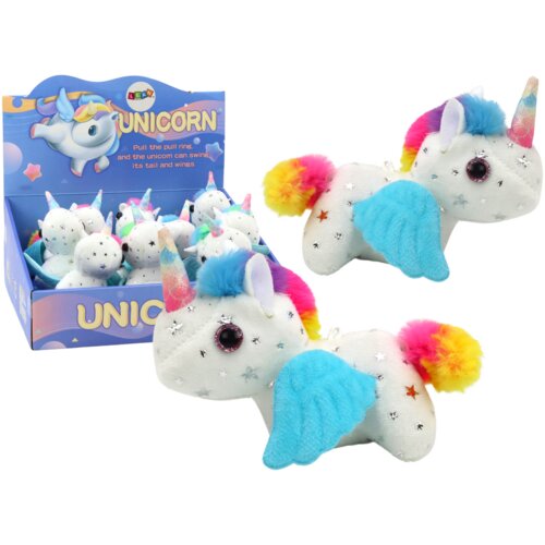 Unicorn Plush Pull-On Jumping Horse, White Slike