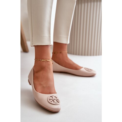 Boto Women's Ballerina Flats with Eco Leather Decoration Beige Rhodike Cijene